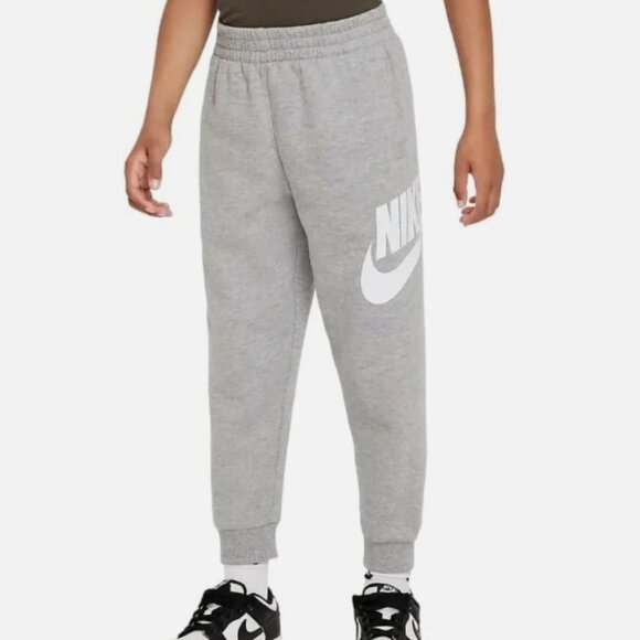 Nike Sportswear Club Fleece Joggers (Dark Grey Heather) Little Kids Boys' Size 6 - Picture 1 of 2